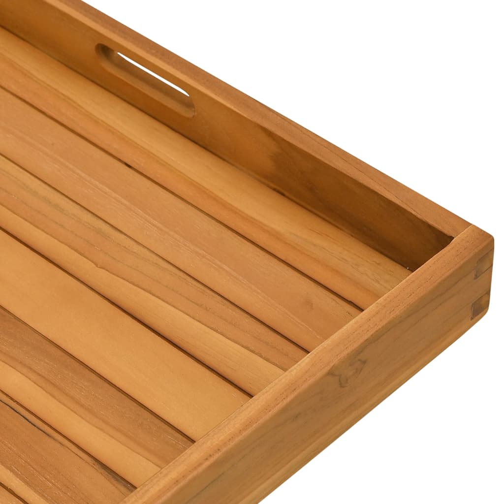 Vassoio da Portata 60x60 cm in Legno Massello di Teak - homemem39