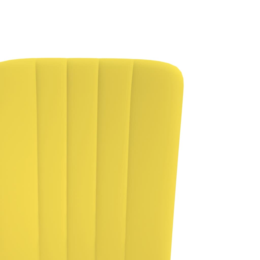 Sedie da Pranzo 4 pz Giallo Senape in Velluto - homemem39