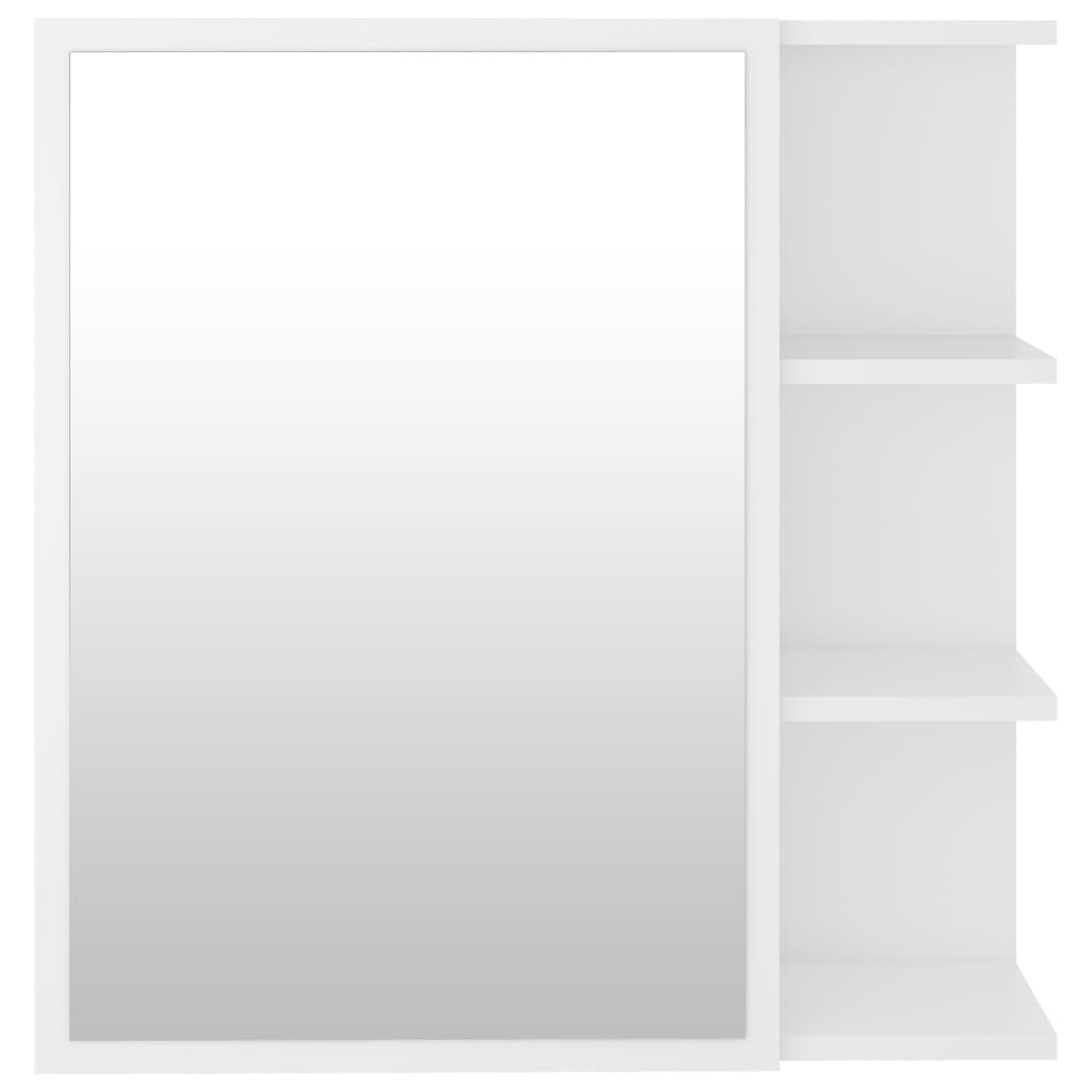Armadietto a Specchio Bianco 62,5x20,5x64 cm Legno Multistrato - homemem39