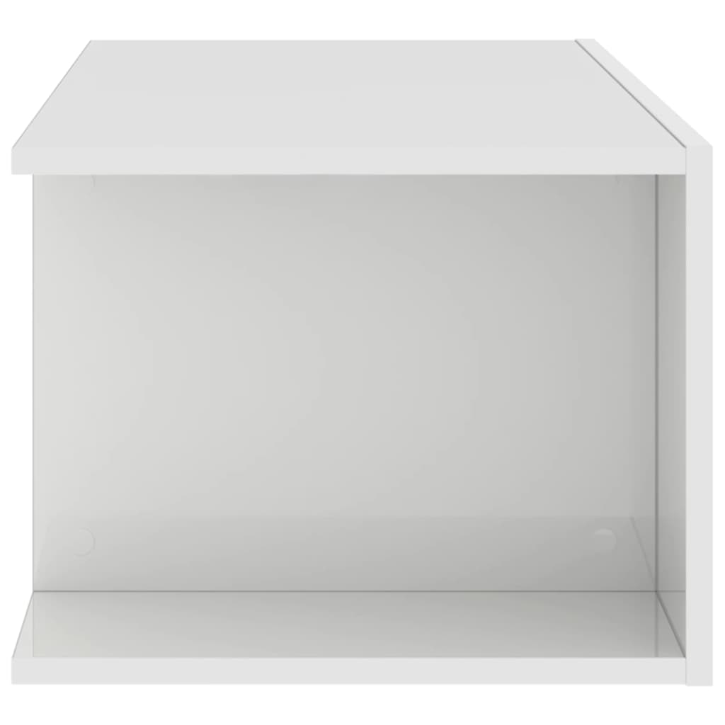 Mobile Porta TV con Luci LED Bianco Lucido 90x39x30 cm - homemem39