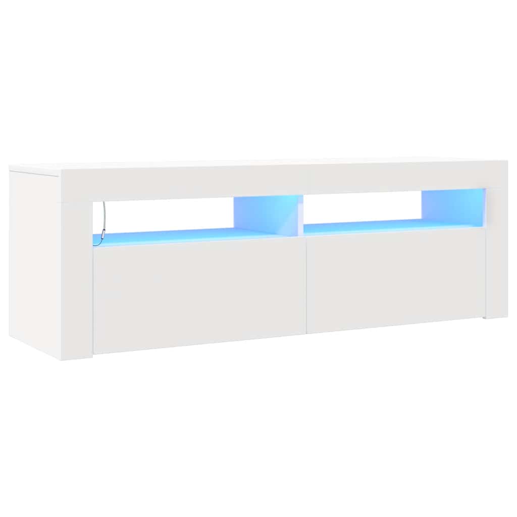 Mobile Porta TV con Luci LED Bianco 120x35x40 cm