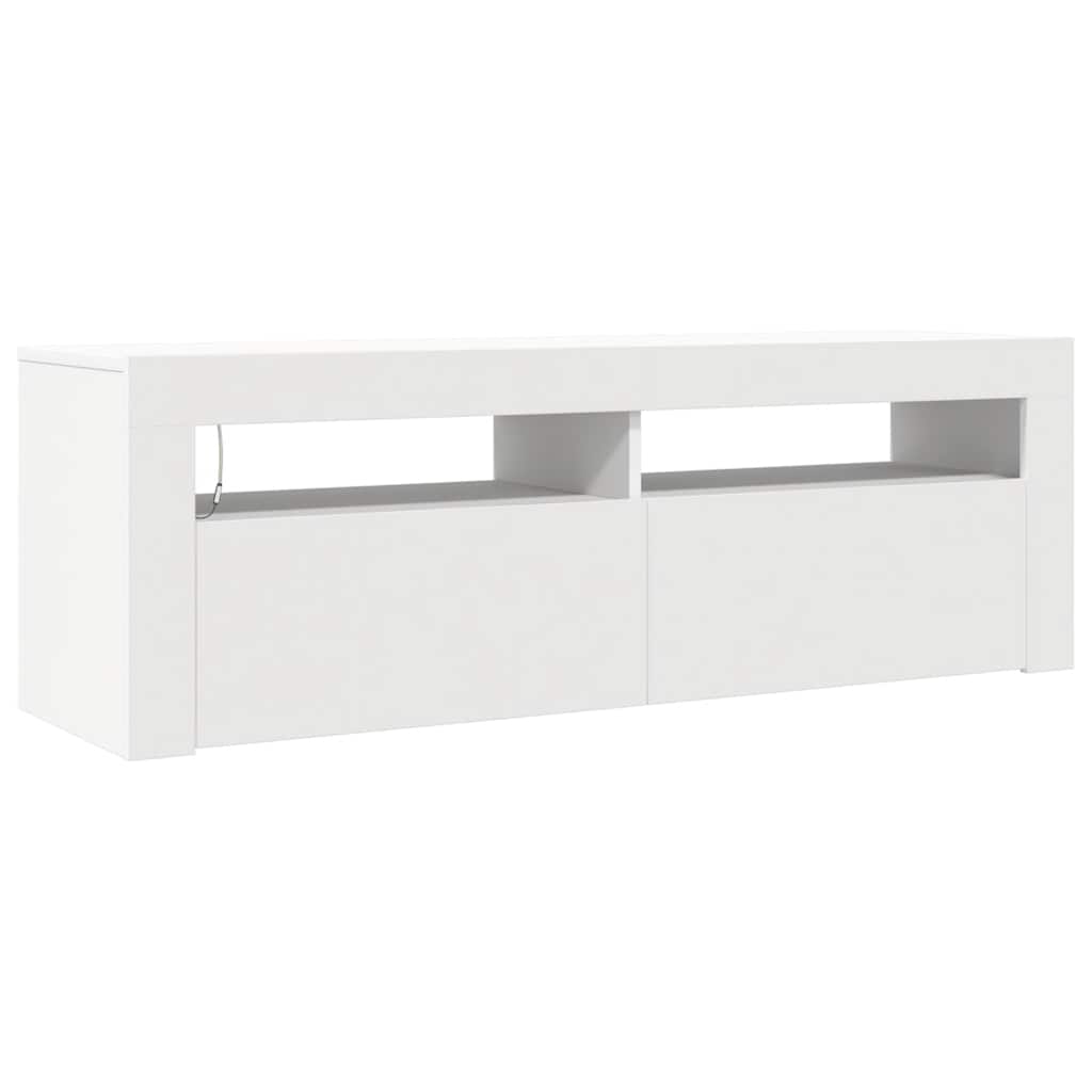 Mobile Porta TV con Luci LED Bianco 120x35x40 cm