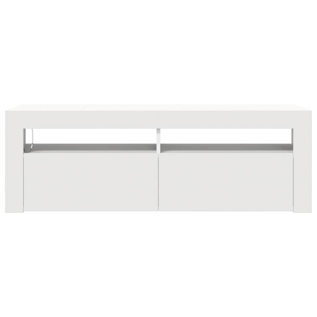 Mobile Porta TV con Luci LED Bianco 120x35x40 cm