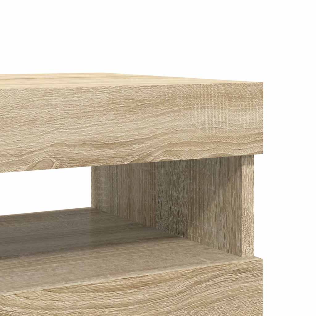 Mobili Porta TV con LED 2 pz Rovere Sonoma 60x35x40 cm - homemem39