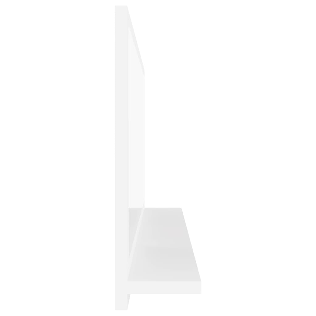 Specchio da Bagno Bianco Lucido 90x10,5x37 cm Legno Multistrato - homemem39