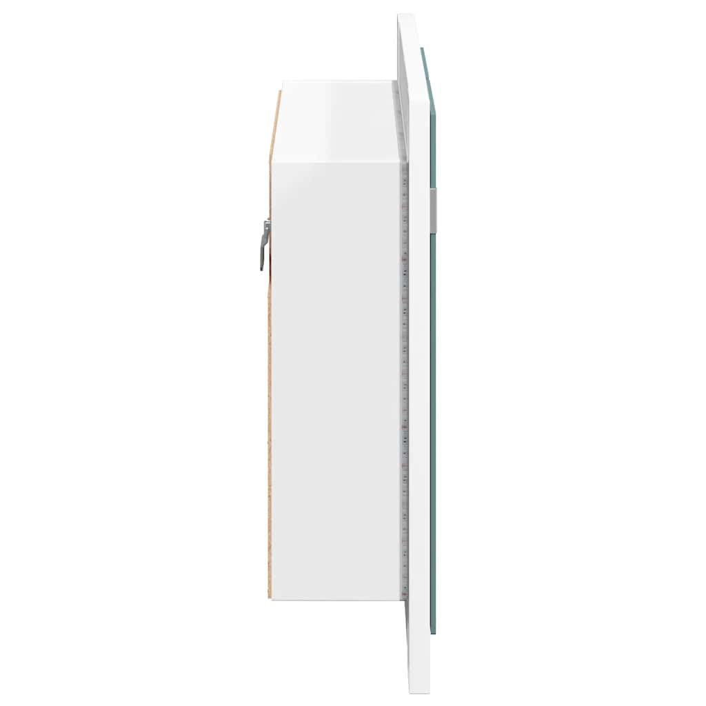 Armadietto a Specchio con Luci LED Bianco 60x12x45 in Acrilico - homemem39