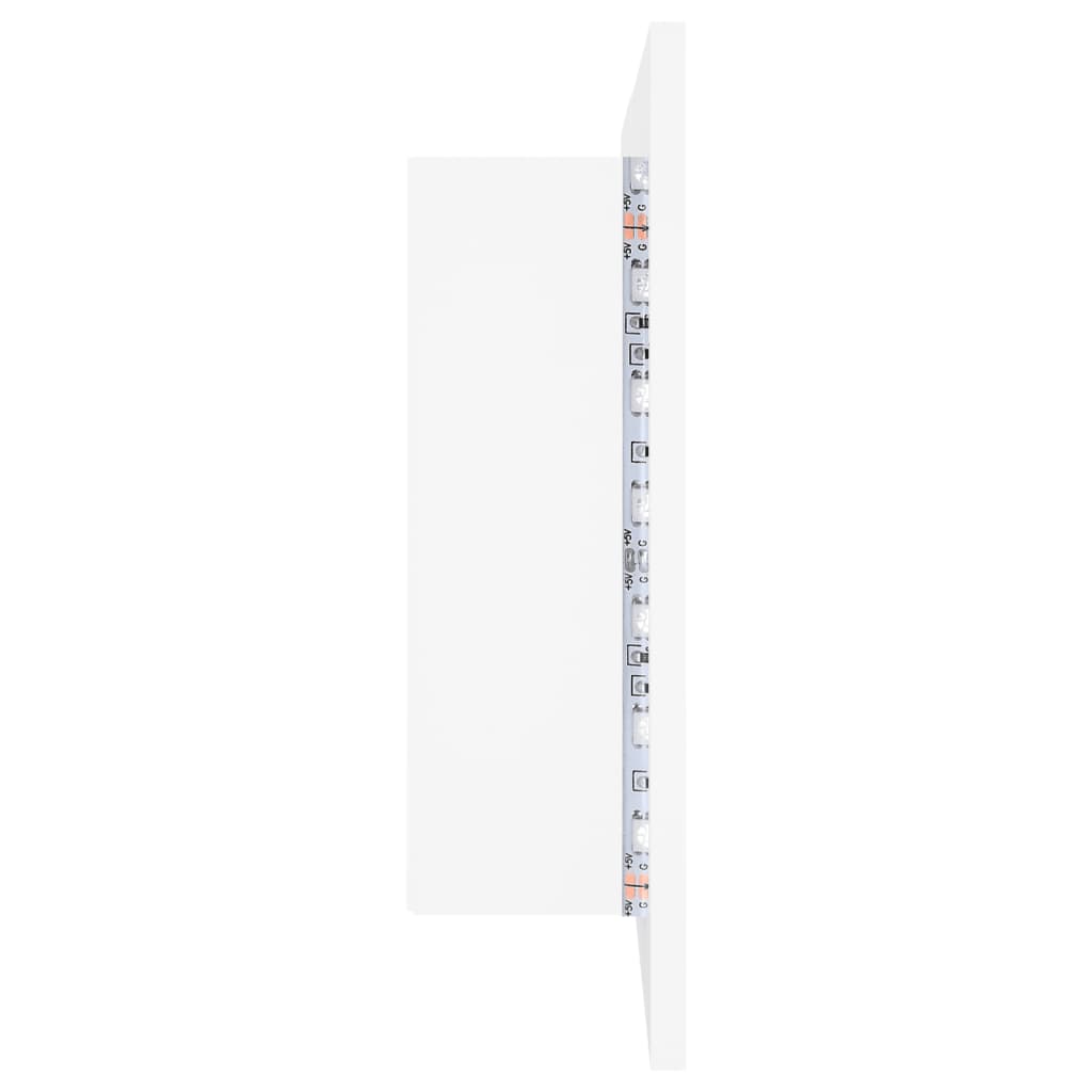 Armadietto a Specchio con Luci LED Bianco 80x12x45 in Acrilico - homemem39