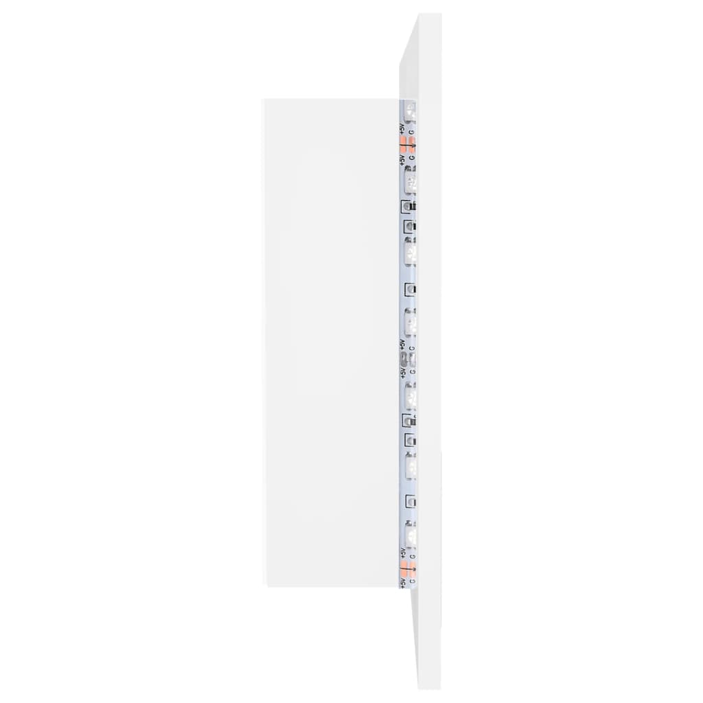 Armadietto a Specchio con Luci LED Bianco 90x12x45 in Acrilico - homemem39