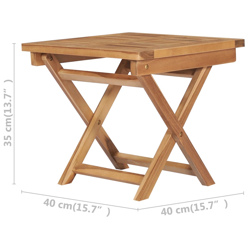 Set Salotto da Giardino 3 pz Pieghevole in Massello di Teak - homemem39