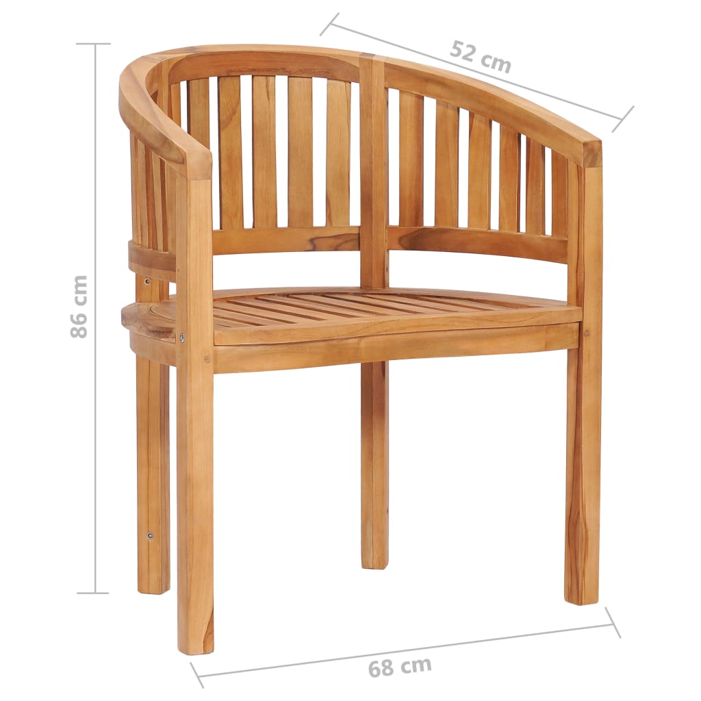Set Salotto da Giardino 5 pz Design Curvo in Massello di Teak