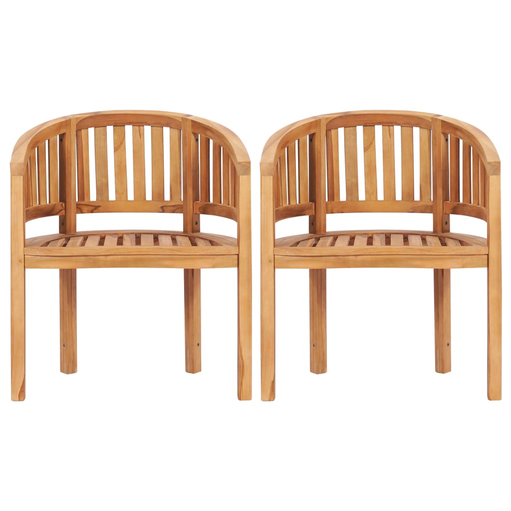 Set Salotto da Giardino 5 pz Design Curvo in Massello di Teak