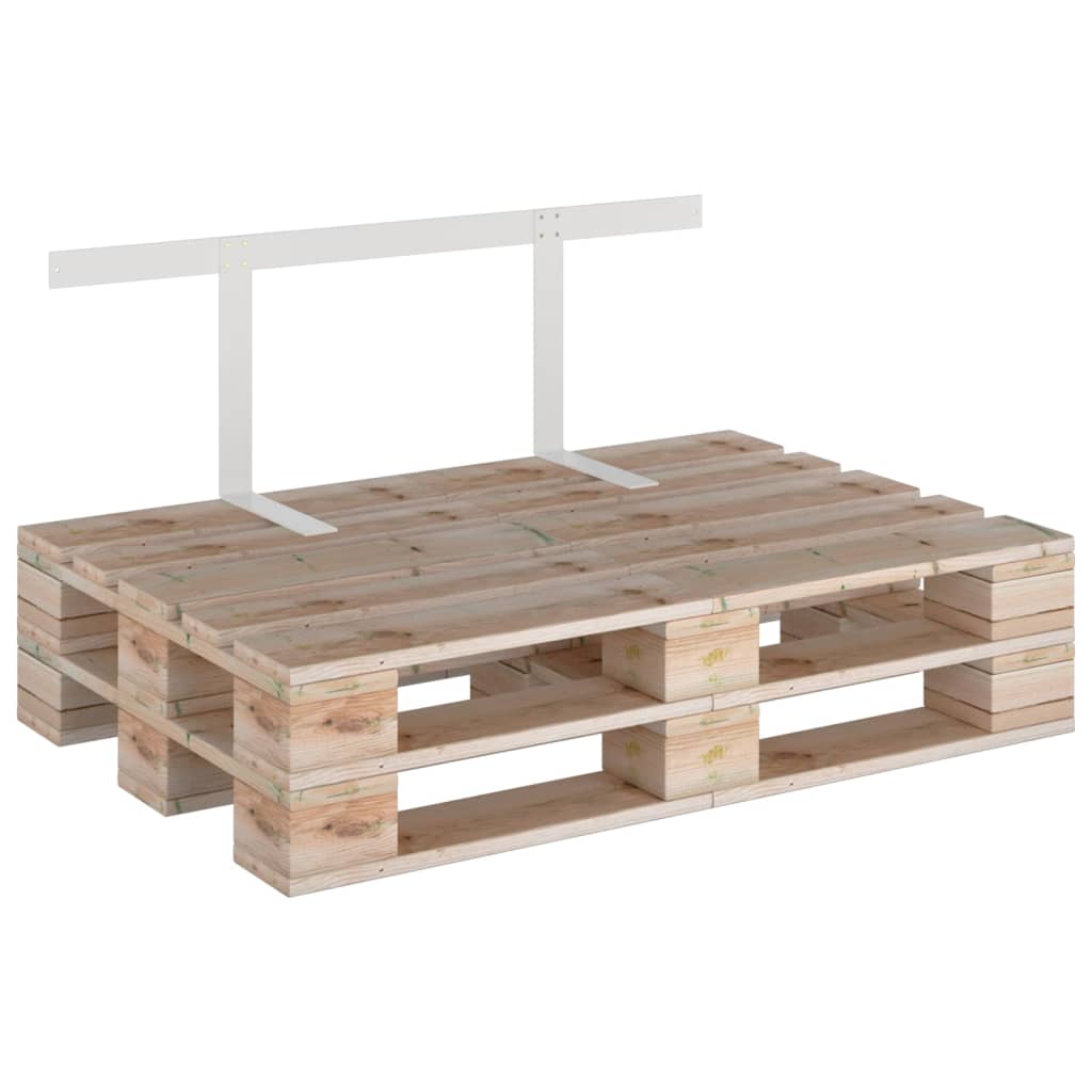 Schienale per Divano a Pallet Bianco 110 cm in Ferro - homemem39