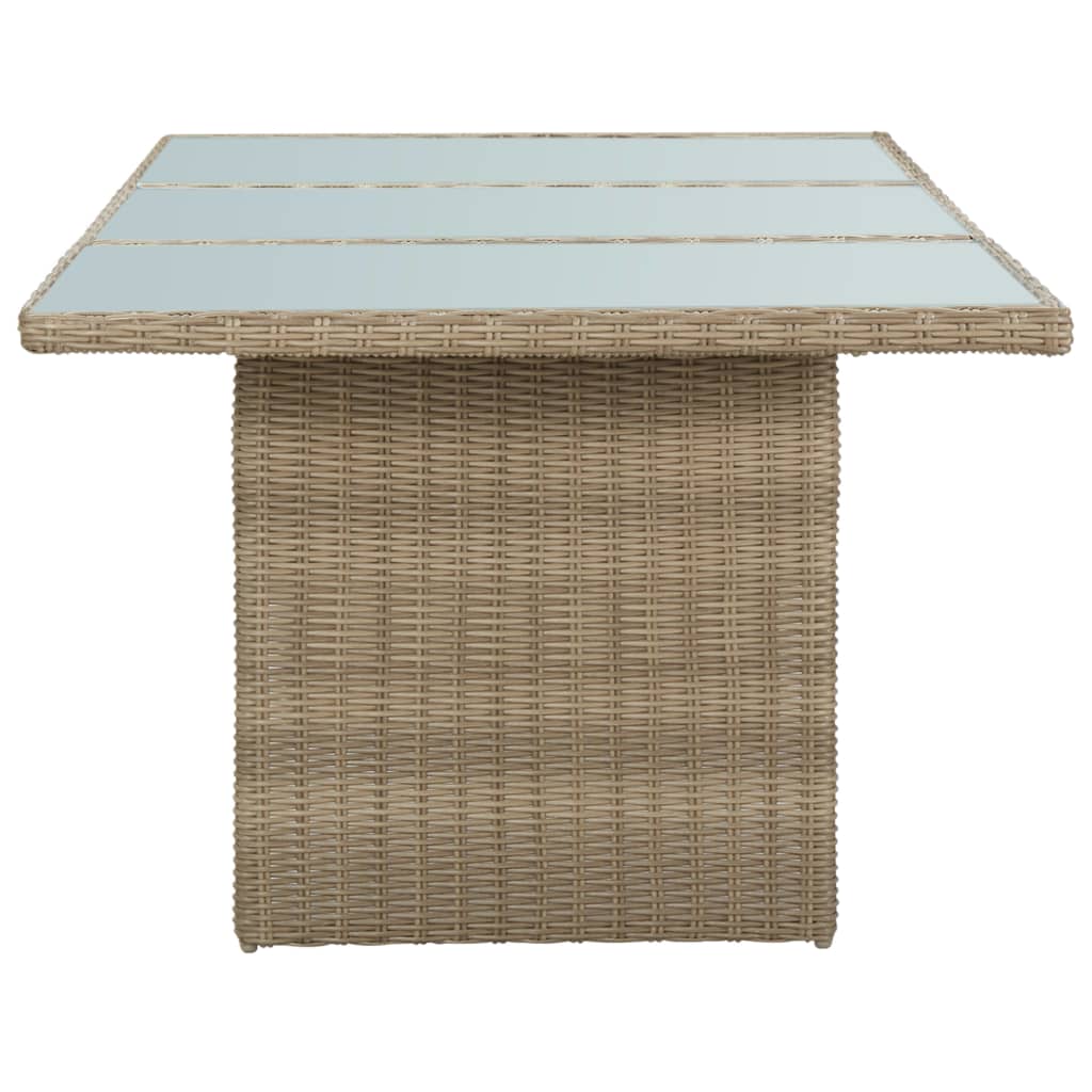 Set da Pranzo da Giardino 9 pz in Polyrattan Marrone - homemem39