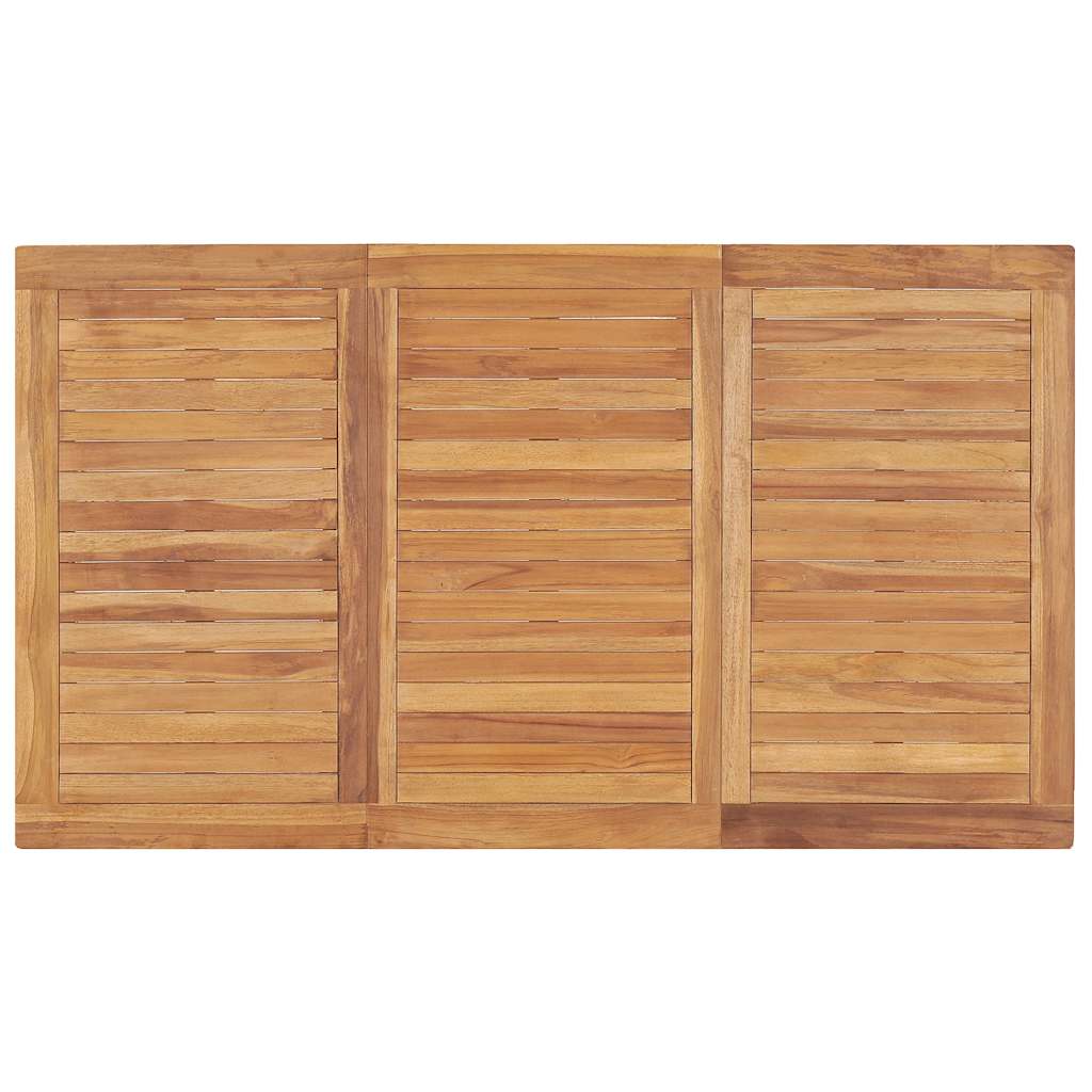 Set da pranzo da giardino 5 pz 140x80 cm Legno Massello di Teak