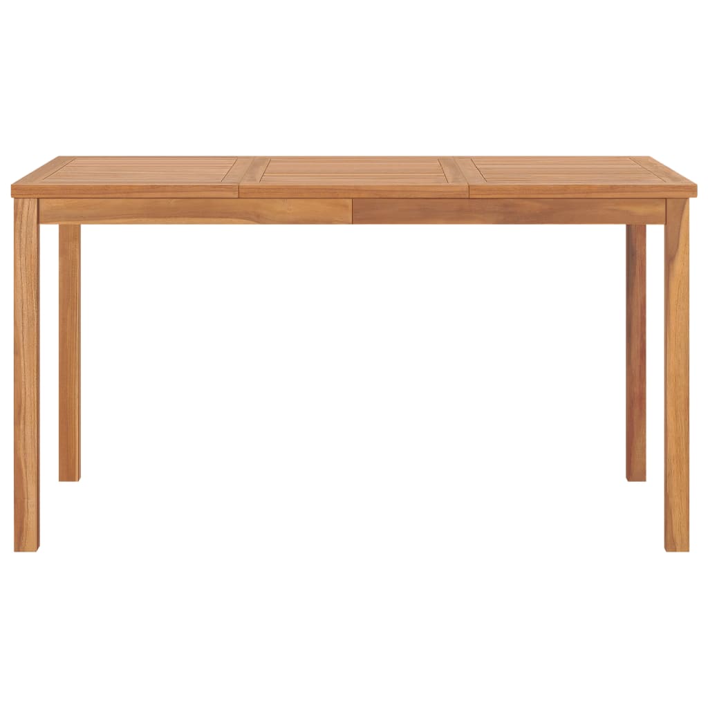 Set da pranzo da giardino 5 pz 140x80 cm in legno massello di teak - homemem39