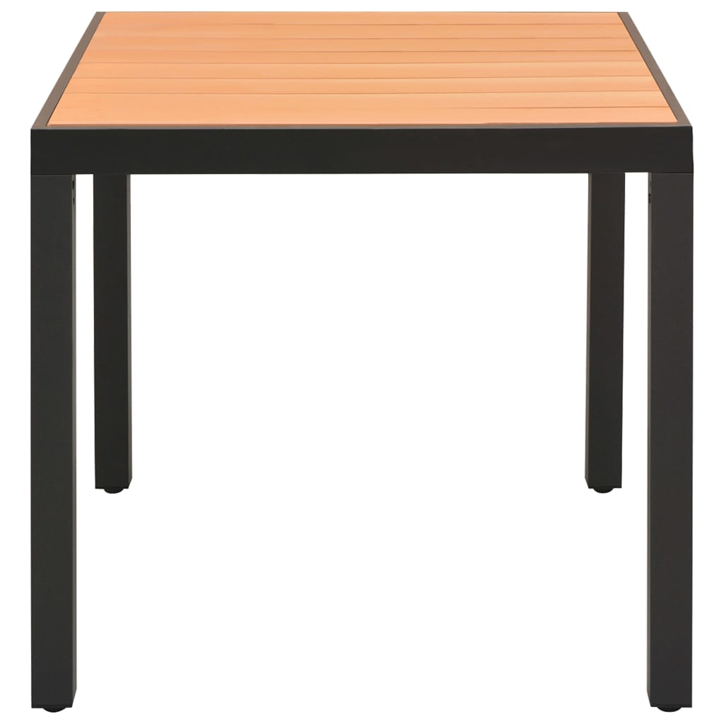 Set da Pranzo da Giardino 5 pz Nero e Marrone - homemem39
