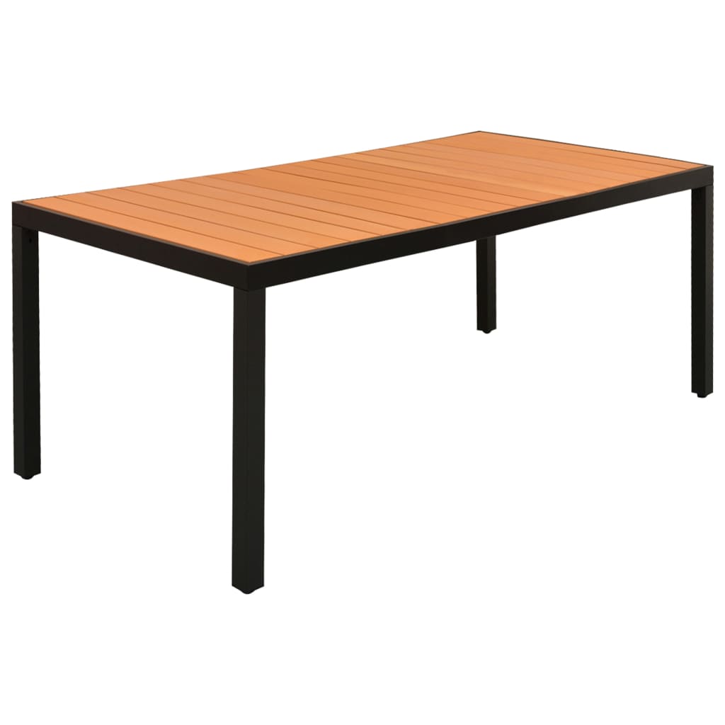 Set da Pranzo da Giardino 7 pz Nero e Marrone - homemem39