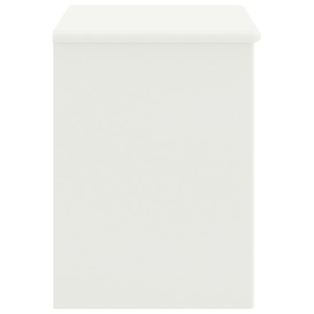 Comodino Bianco 35x30x40 cm in Legno Massello di Pino - homemem39