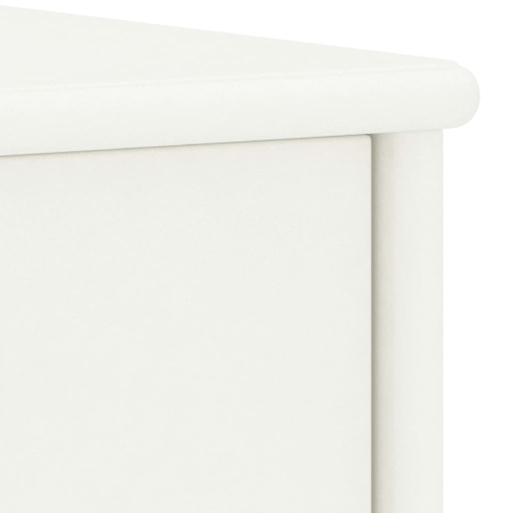 Comodino Bianco 35x30x40 cm in Legno Massello di Pino - homemem39