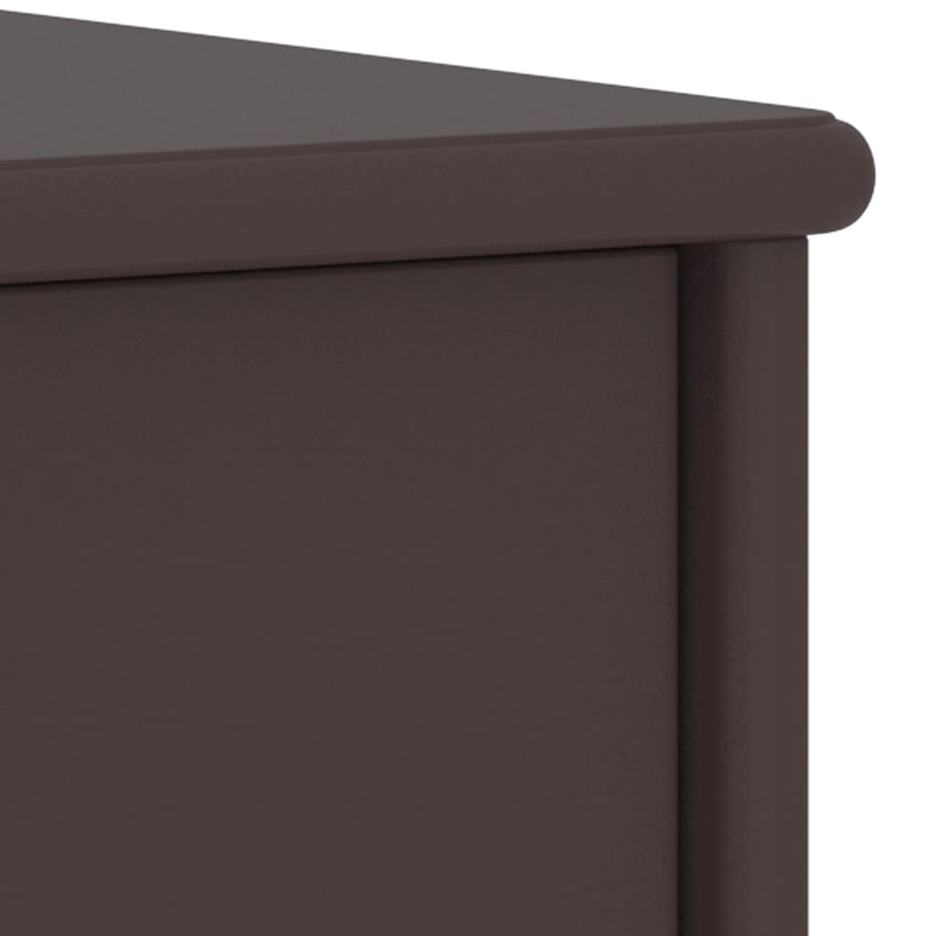Comodino Marrone Scuro 35x30x40 cm in Legno Massello di Pino - homemem39