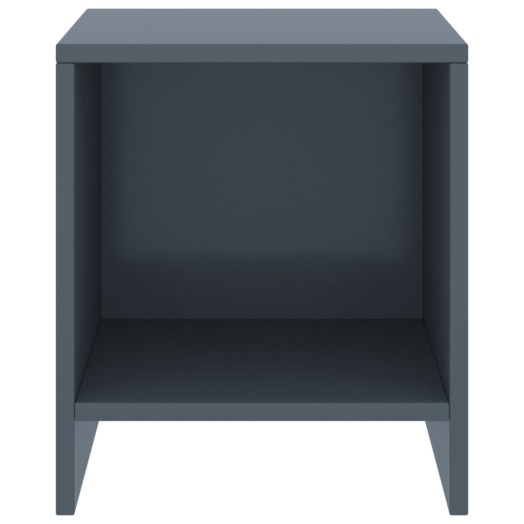 Comodino Grigio Chiaro 35x30x40 cm in Legno Massello di Pino - homemem39