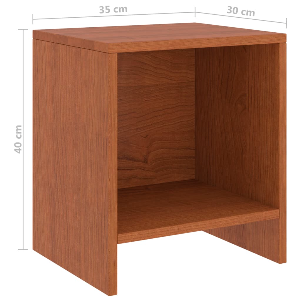 Comodini 2 pz Ambrati 35x30x40 cm in Legno Massello di Pino - homemem39