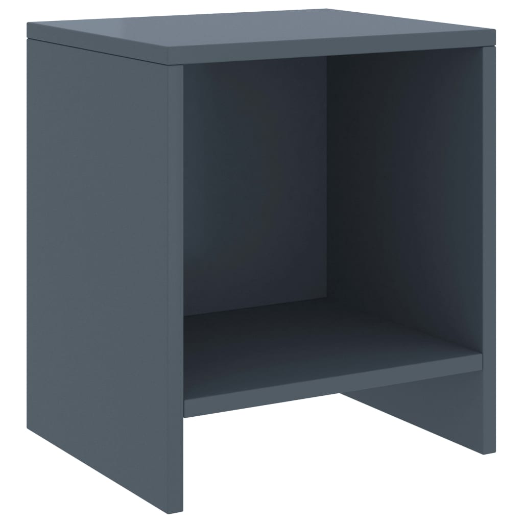 Comodini 2 pz Grigio Chiaro 35x30x40 cm Legno Massello di Pino - homemem39