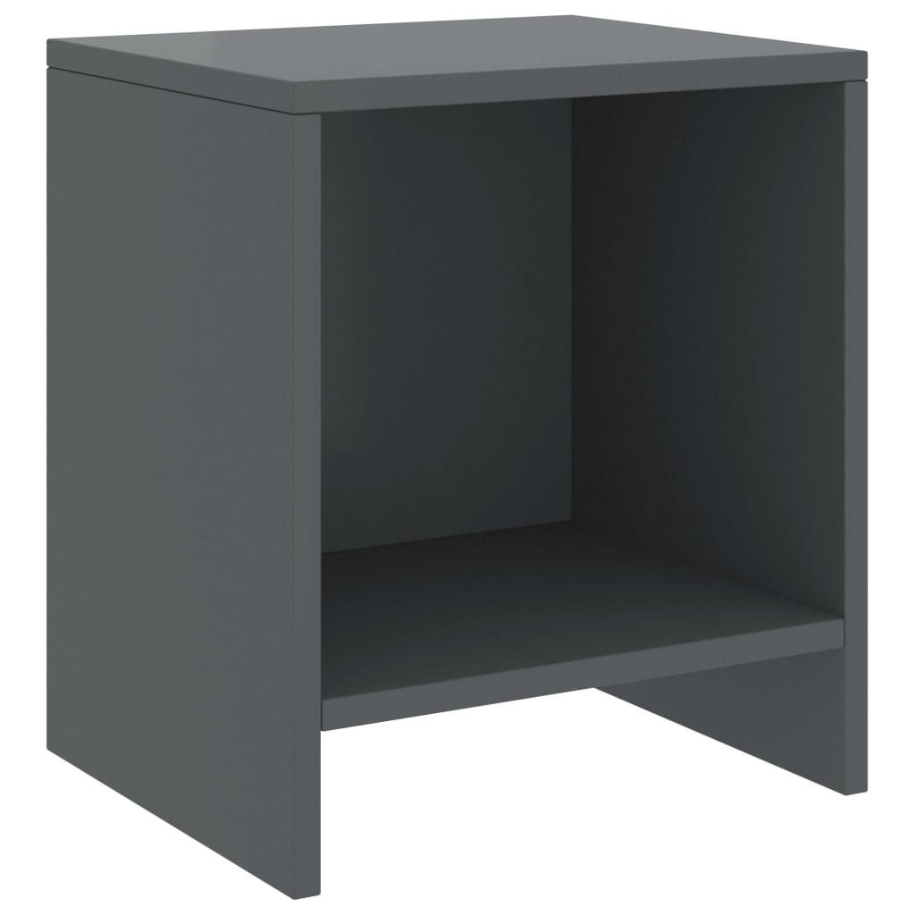 Comodini 2 pz Grigio Scuro 35x30x40 cm in Pino Massello - homemem39