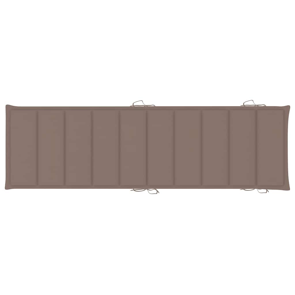 Lettino Prendisole da Giardino con Cuscino Massello di Acacia