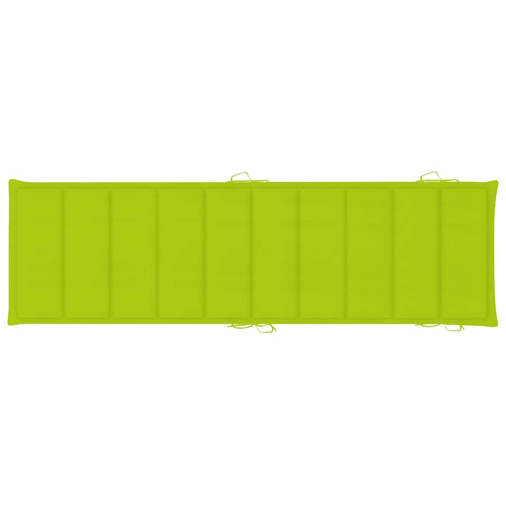 Lettino Prendisole da Giardino con Cuscino Massello di Acacia