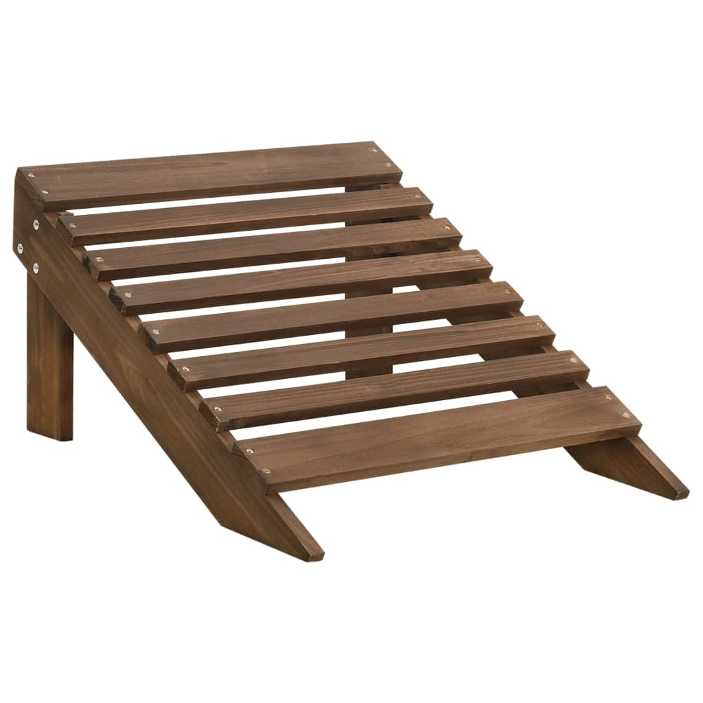 Sedia Adirondack con Ottomana e Tavolo Abete Massello Marrone | homemem39