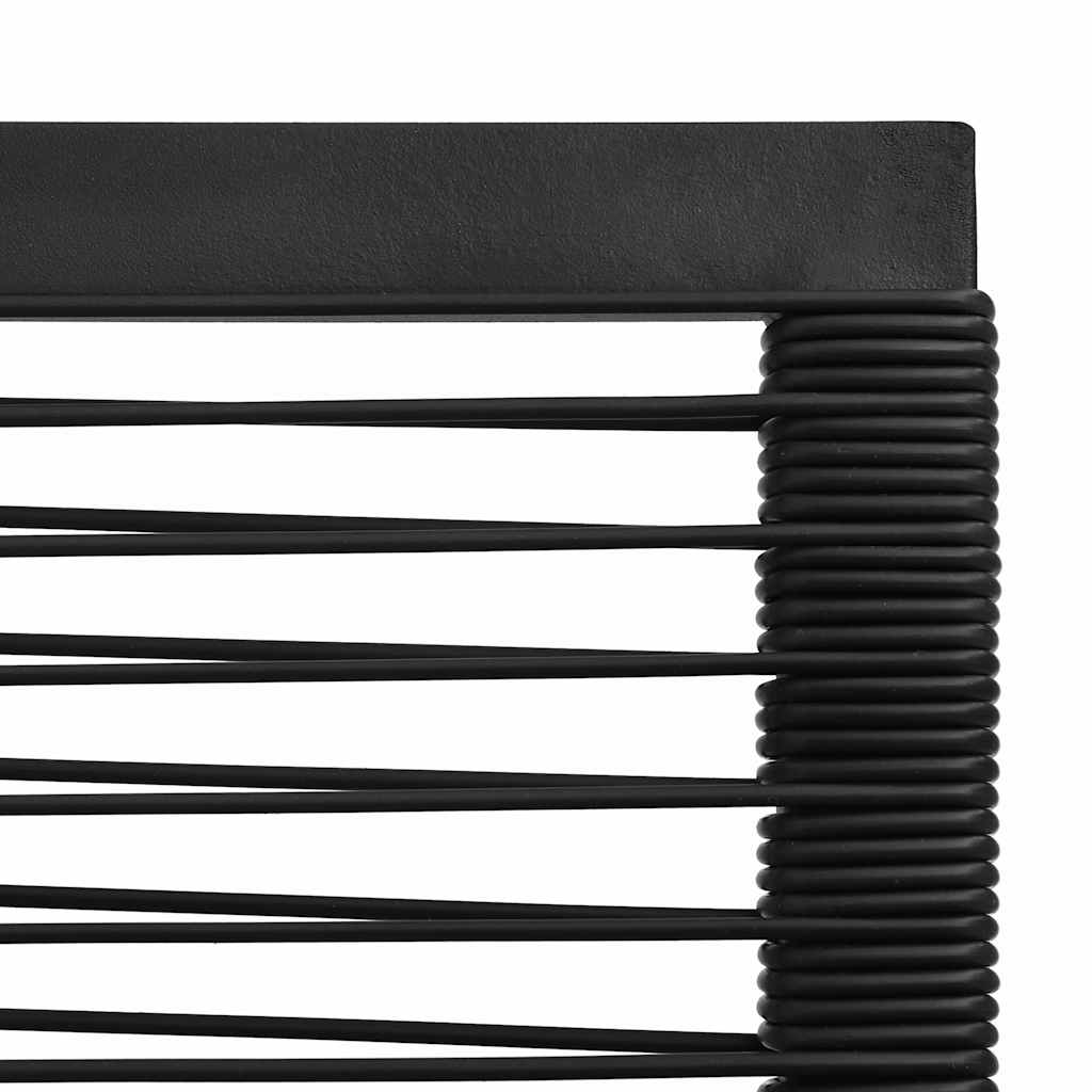 Set da Pranzo da Giardino 3 pz in Rattan PVC Nero | homemem39