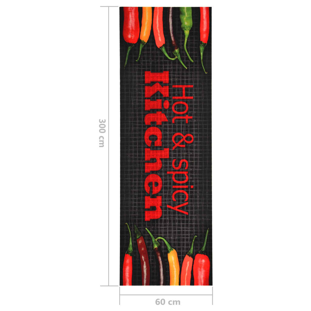 Tappetino da Cucina Lavabile Hot & Spicy 60x300 cm - homemem39