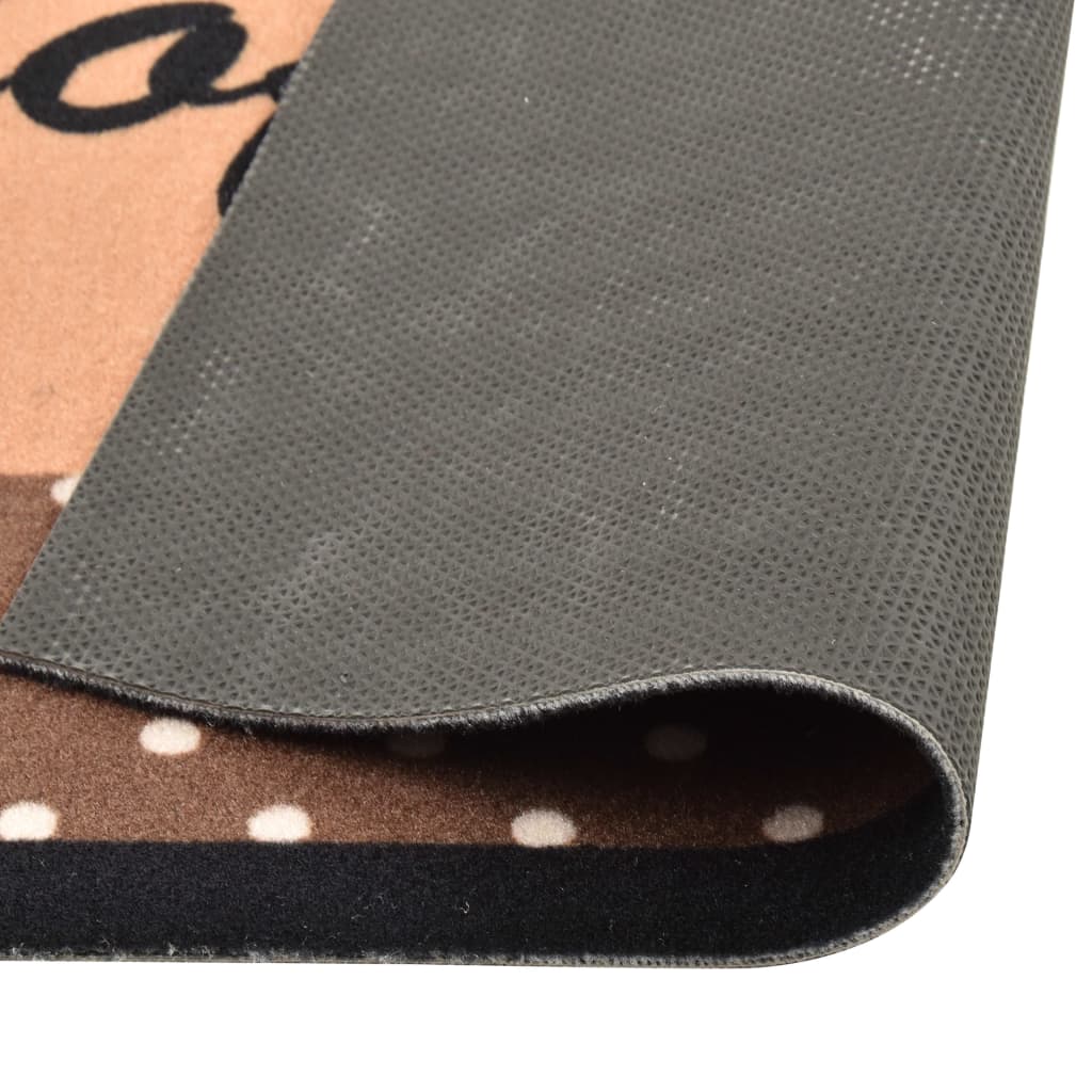 Tappetino da Cucina Lavabile Caffè Marrone 45x150 cm - homemem39