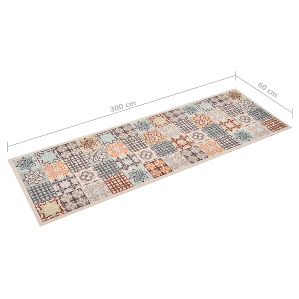 Tappetino da Cucina Lavabile Mosaico a Colori 60x300 cm | homemem39