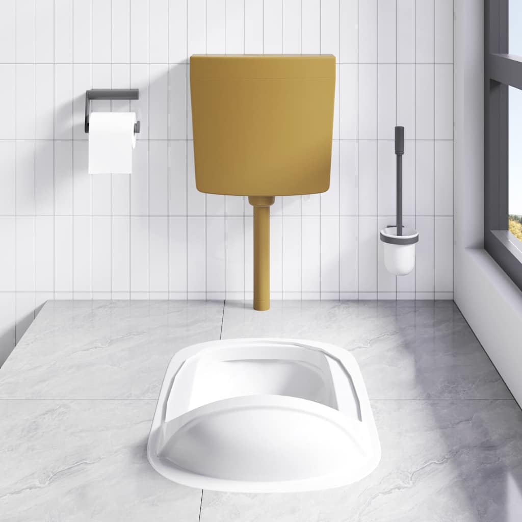 Sciacquone WC con Ingresso Acqua dal Basso 3/6 L Giallo Curry - homemem39