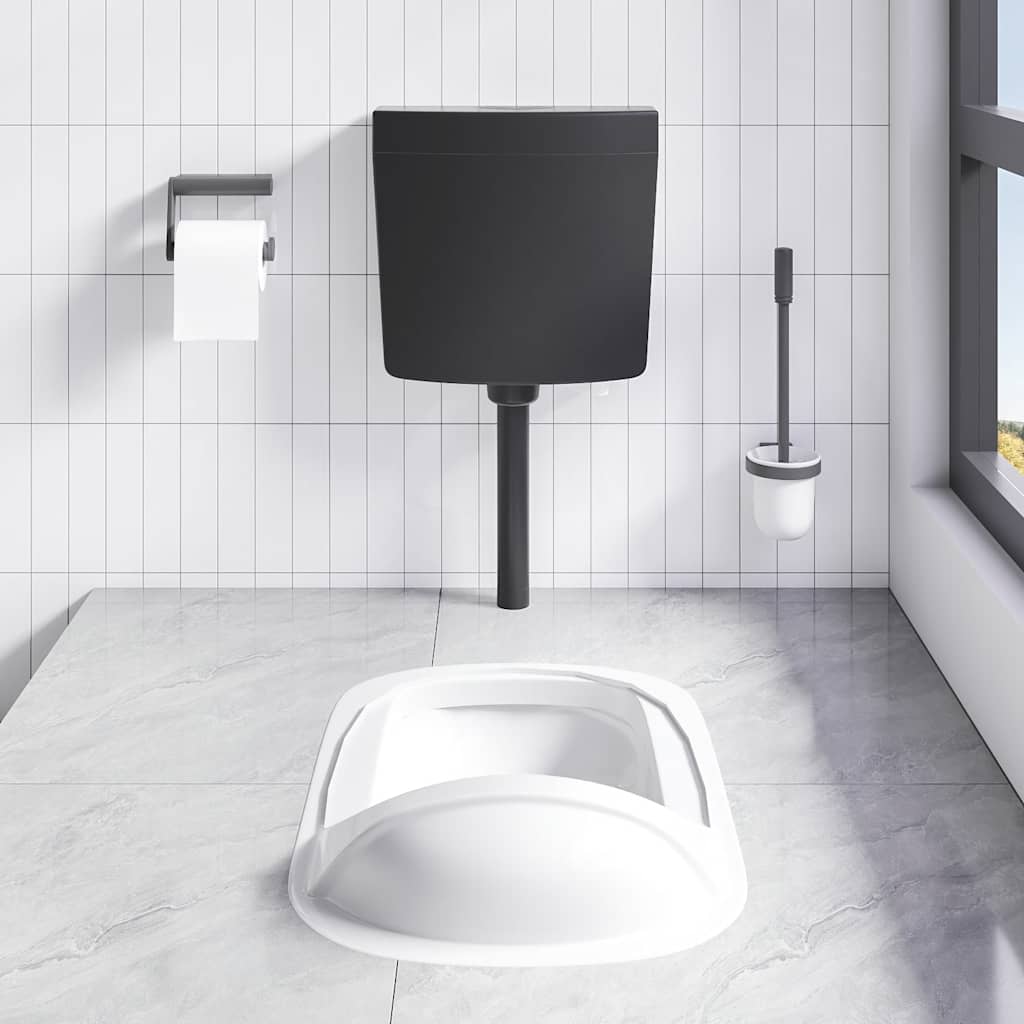 Sciacquone WC con Ingresso Acqua dal Basso 3/6 L Nero - homemem39