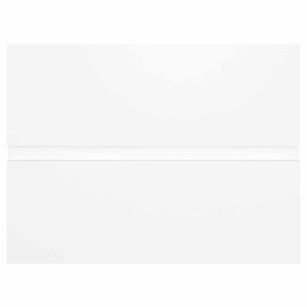 Set Mobili da Bagno 2 pz Bianco in Legno Multistrato