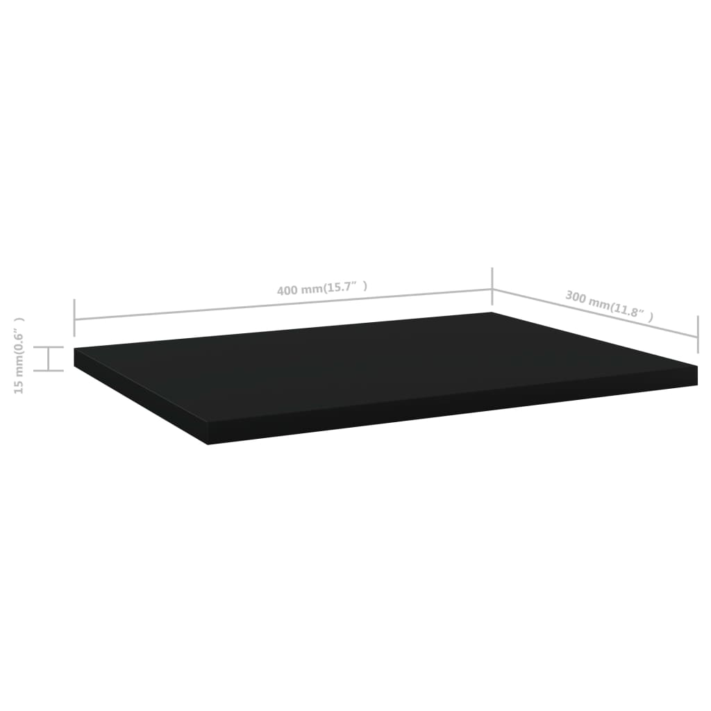Ripiani per Libreria 4pz Neri 40x30x1,5cm in Legno Multistrato - homemem39