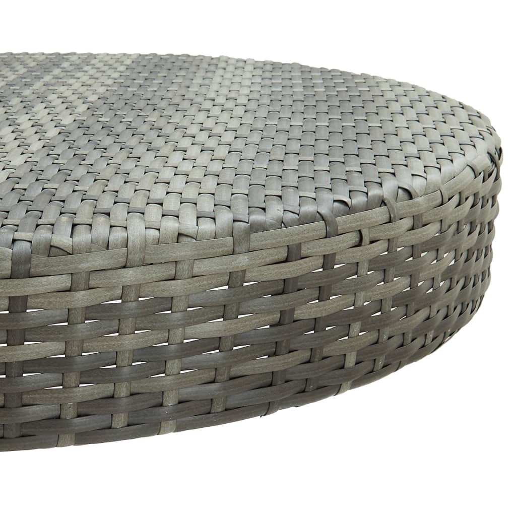 Set da Bar da Giardino 5 pz con Cuscini in Polyrattan Grigio