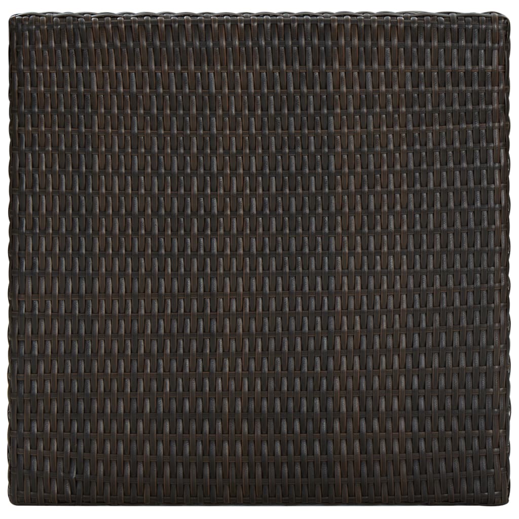 5 pc Garden Bar Set with Brown Polyrattan Cushions