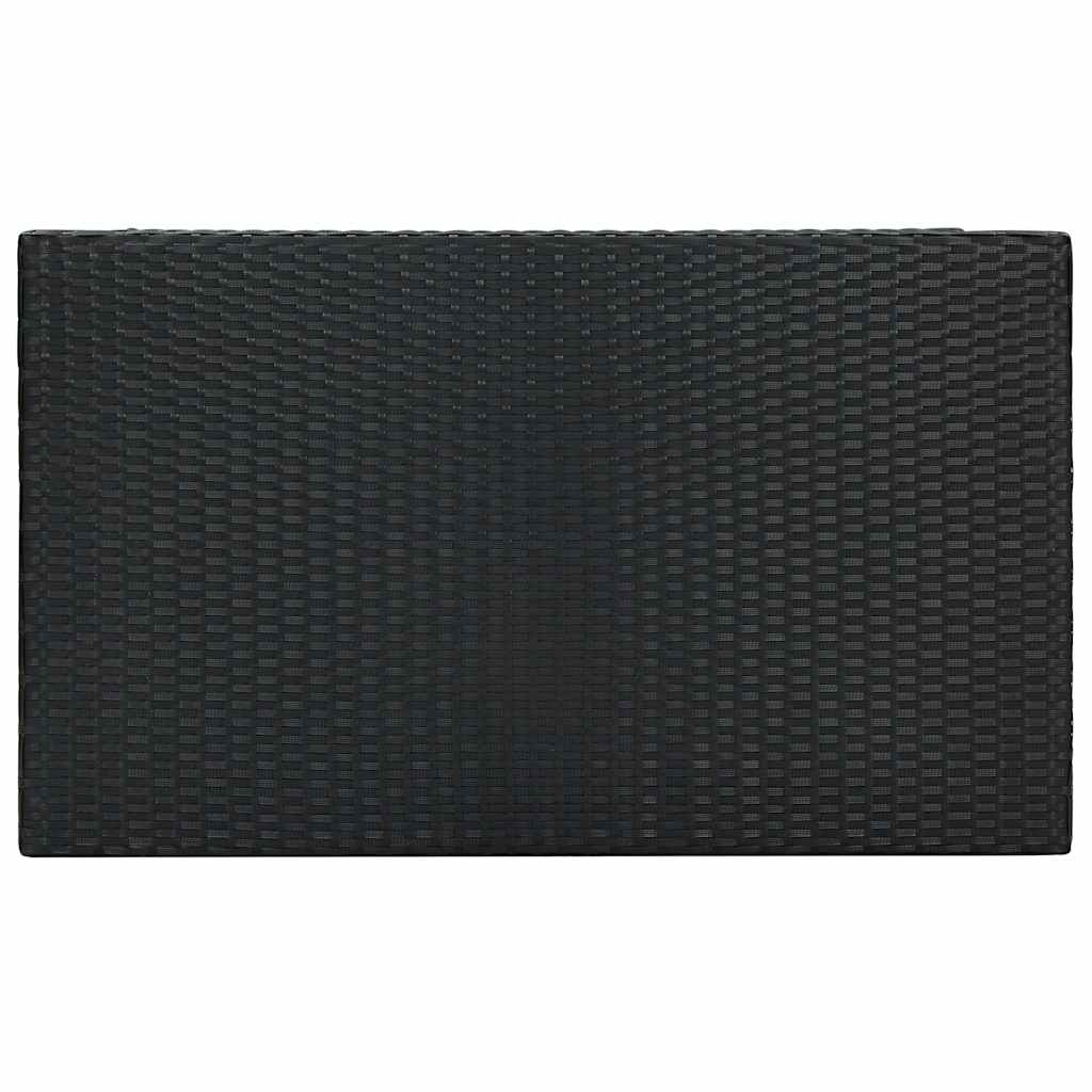 Set Bar da Giardino 5 pz con Cuscini Polyrattan Nero | homemem39