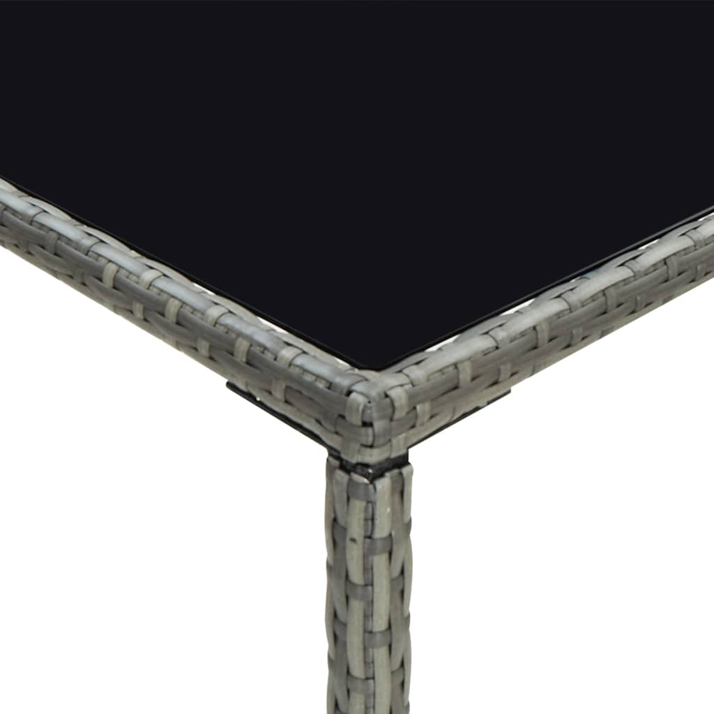 Set da Bar da Giardino 3 pz con Cuscini in Polyrattan Grigio - homemem39