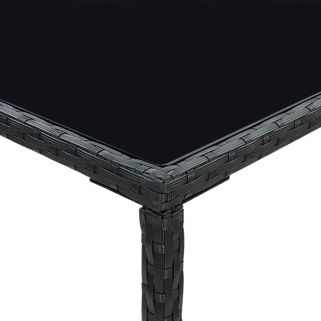 Set Bar da Giardino 5 pz con Cuscini in Polyrattan Nero - homemem39