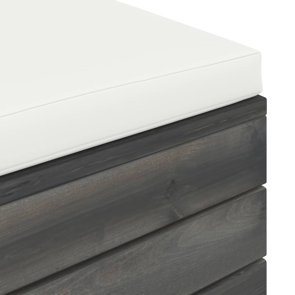 Set Divani da Giardino su Pallet 2 pz con Cuscini Massello Pino - homemem39