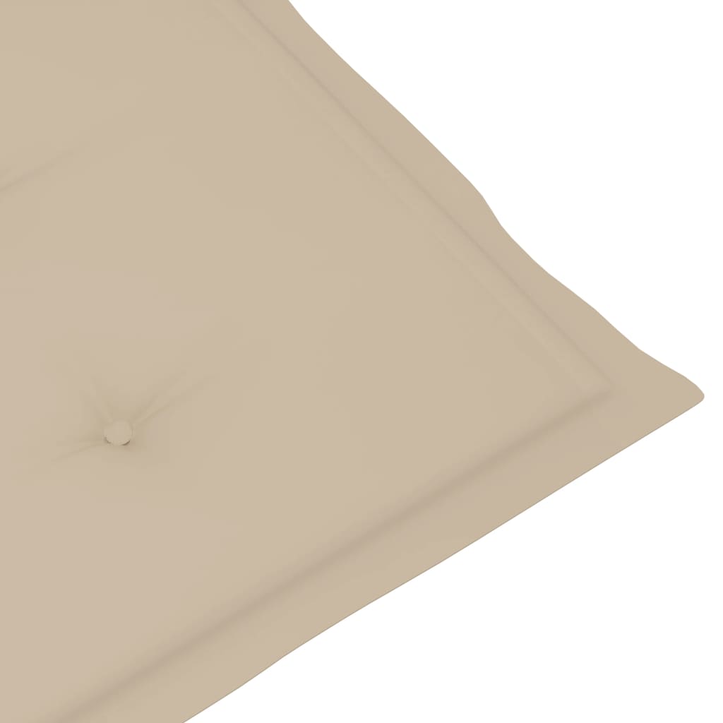 Sedie da Giardino 2 pz con Cuscini Beige Massello di Teak - homemem39