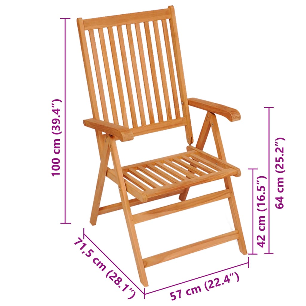 Sedie da Giardino 2 pz con Cuscini Blu Reale in Massello Teak - homemem39