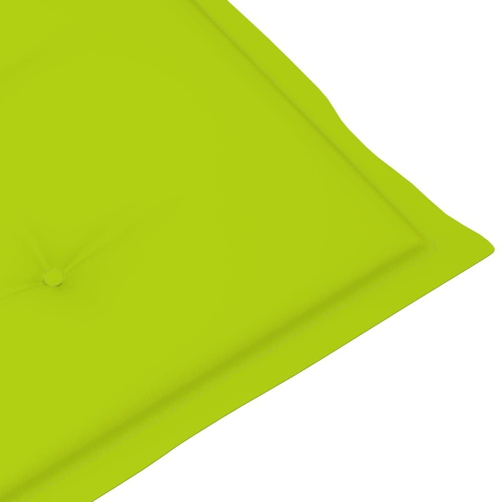 Sedie Giardino 2 pz e Cuscini Verde Brillante Massello di Teak - homemem39