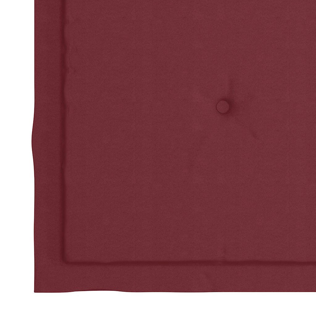 Sedie da Giardino 2 pz con Cuscini Rosso Vino Massello di Teak - homemem39