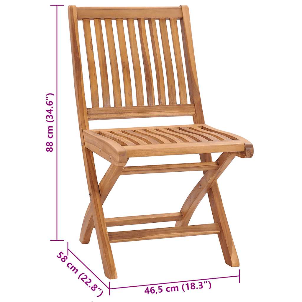 Sedie da Giardino 2 pz con Cuscini Rosso Vino Massello di Teak - homemem39